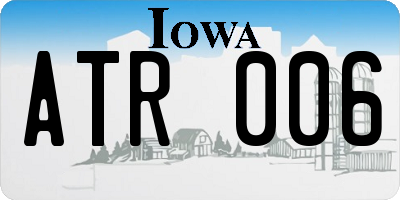 IA license plate ATR006