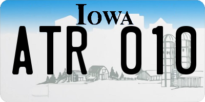 IA license plate ATR010