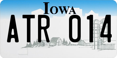 IA license plate ATR014