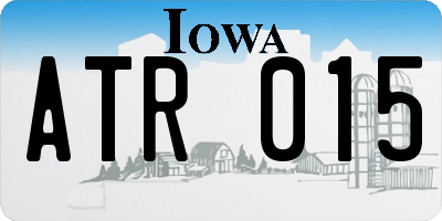 IA license plate ATR015