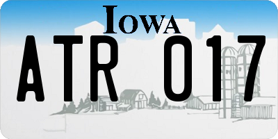 IA license plate ATR017