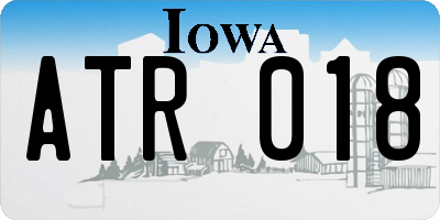 IA license plate ATR018