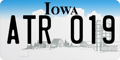 IA license plate ATR019