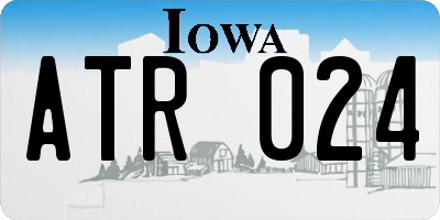 IA license plate ATR024