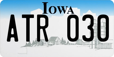IA license plate ATR030