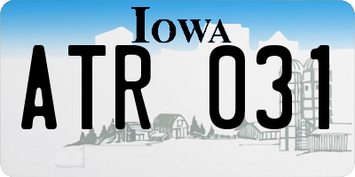 IA license plate ATR031