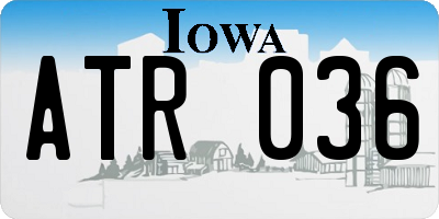 IA license plate ATR036