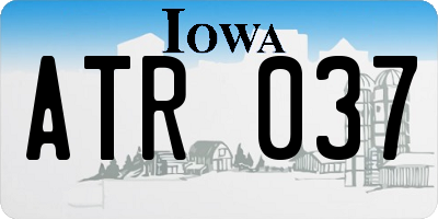 IA license plate ATR037