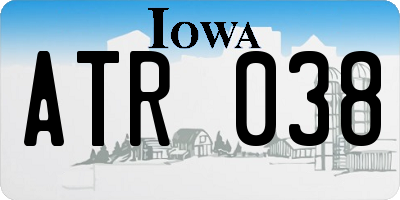 IA license plate ATR038
