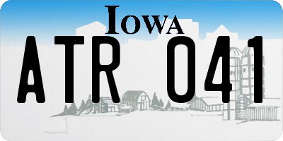 IA license plate ATR041