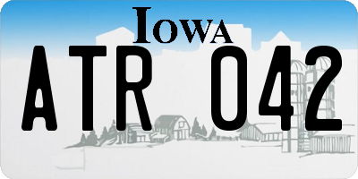 IA license plate ATR042