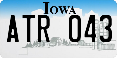 IA license plate ATR043
