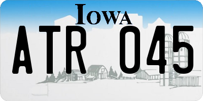 IA license plate ATR045