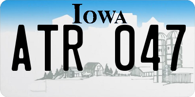 IA license plate ATR047