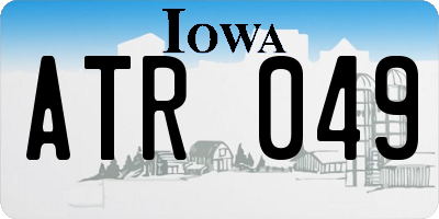 IA license plate ATR049