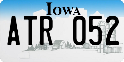 IA license plate ATR052