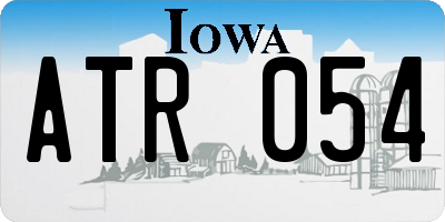IA license plate ATR054