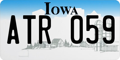IA license plate ATR059