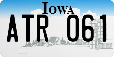 IA license plate ATR061