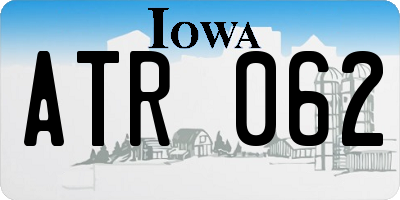 IA license plate ATR062