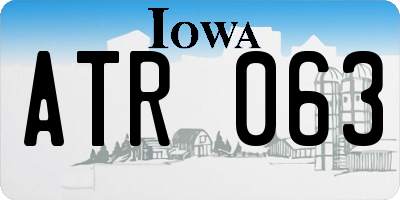 IA license plate ATR063