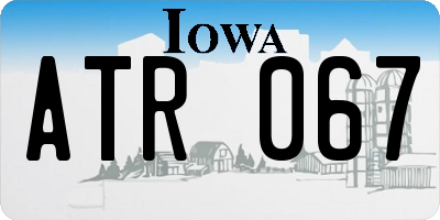 IA license plate ATR067