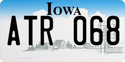 IA license plate ATR068