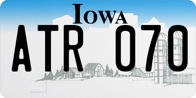 IA license plate ATR070