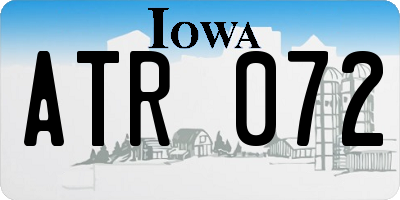 IA license plate ATR072