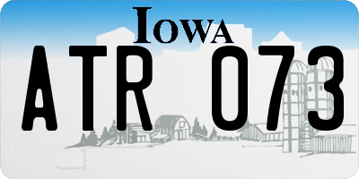 IA license plate ATR073