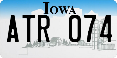 IA license plate ATR074