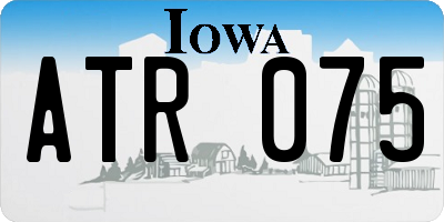 IA license plate ATR075