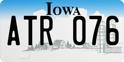 IA license plate ATR076