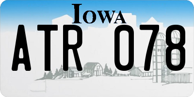 IA license plate ATR078