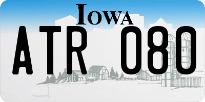 IA license plate ATR080