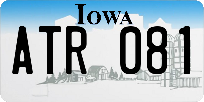 IA license plate ATR081