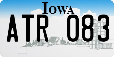 IA license plate ATR083