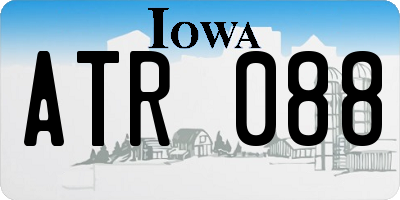 IA license plate ATR088