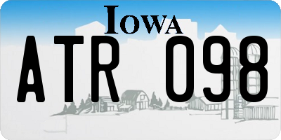IA license plate ATR098