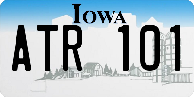 IA license plate ATR101