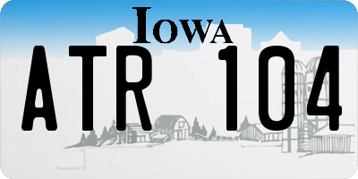 IA license plate ATR104
