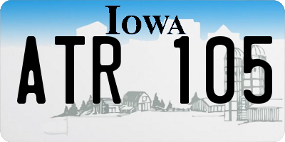 IA license plate ATR105