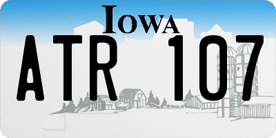 IA license plate ATR107