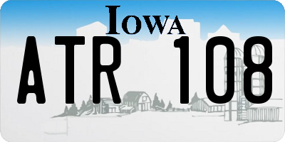 IA license plate ATR108
