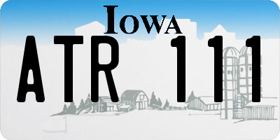 IA license plate ATR111