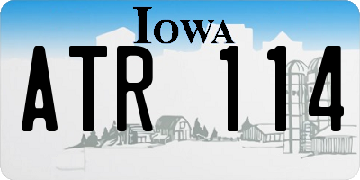 IA license plate ATR114