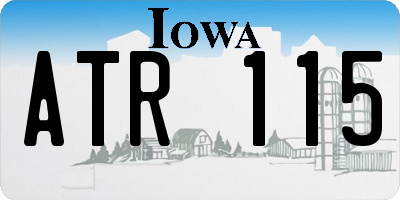 IA license plate ATR115