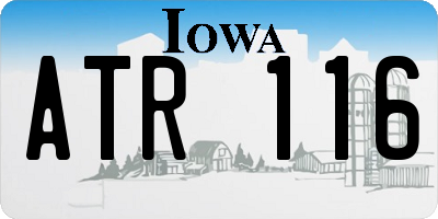 IA license plate ATR116