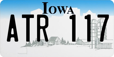 IA license plate ATR117