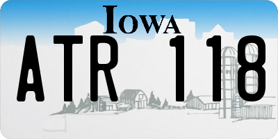 IA license plate ATR118